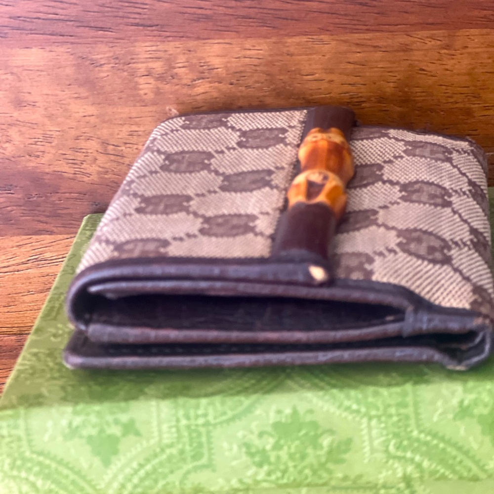 Gucci Bamboo GG BROWN Small wallet - Full inclusion - Picture 5 of 11